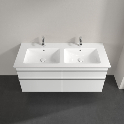 Villeroy & Boch venticello wastafelonderkast - 125.3x59cm 4x lade - mat wit