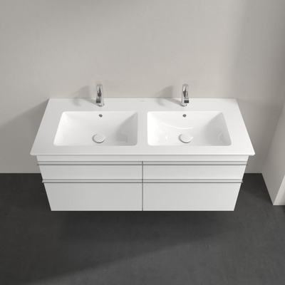 Villeroy & Boch Venticello Meuble sous lavabo 125.3x47.7x42cm avec 4 tiroirs blanc mat