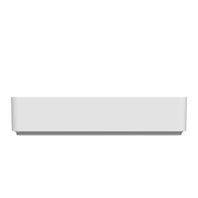 Arcqua Case vasque à poser - 60x26cm - Rectangulaire - Marbre de synthèse Blanc Brillant