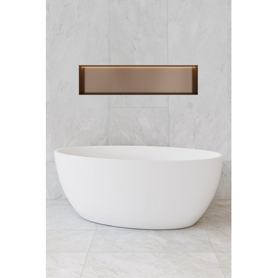 Hotbath &MORE Inbouwbox of inbouwnis - 30x120x10 - frameless + LED - tuscan bronze (brons)