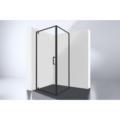 Best design baron cabine de douche 90x90cm 8 avec verre clair nano enduit noir
