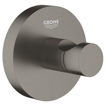 Grohe Start Toiletaccessoire set - toiletborstelhouder - gesloten - toiletrolhouder - met klep - handdoekhaak - brushed hard graphite (antraciet)