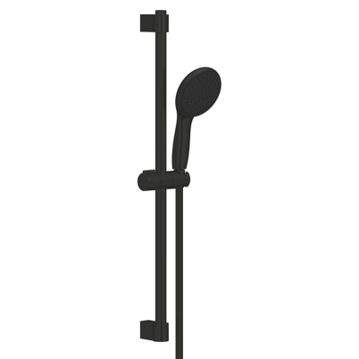 GROHE Tempesta 110 Ensemble de douche - 60cm - douchette ronde - 2 types de jet - flexible de douche lisse - noir mat