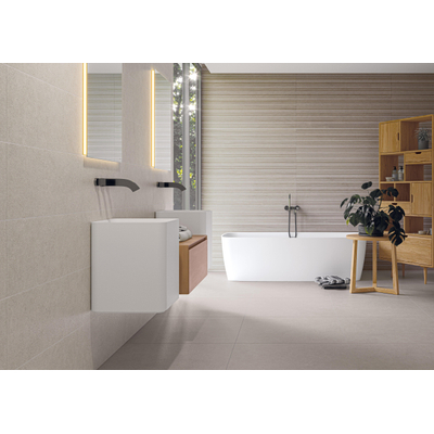 ÉCHANTILLON Terravito Melora carreau mural - 30x75cm - rectifié - effet béton - Sand mat (beige)