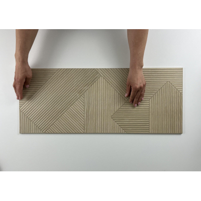 Terravito Bevella wandtegel - 30x75cm - 8mm - gerectificeerd - houtlook - mat oak (bruin)