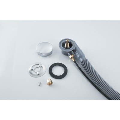 Fortifura Calvi Ensemble bonde de baignoire - commande rotative - chrome