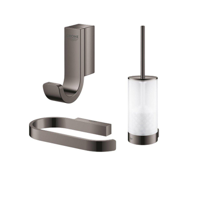 Grohe Selection Toiletaccessoires - closethouder - zonder klep - closetborstelset - handdoekhaak - hard graphite glans (antraciet)