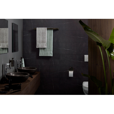 Haceka Edge Handdoekhaak - dubbel - grafiet gunmetal