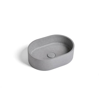 Ideavit Rock Waskom 40x28x12cm Beton ovaal Grey OUTLETSTORE