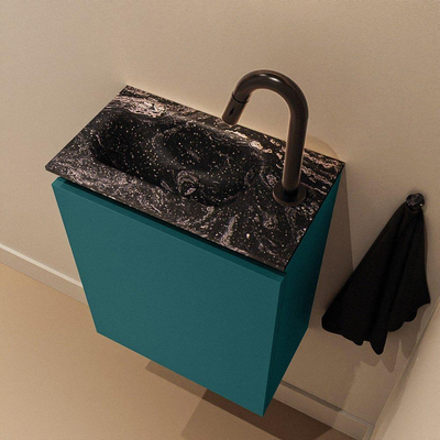 MONDIAZ TURE-DLUX meuble WC 40 cm Smag. EDEN lavabo Lava position gauche. Avec 1 trou de robinet.