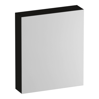 BRAUER Impress spiegelkast - 60x70x15cm - zonder verlichting - met 1 linksdraaiende dubbelzijdige spiegeldeur - Timber Black SHOWROOMMODEL