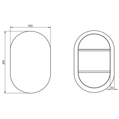 Adema Chaci Spiegel - 80x50cm - 4mm - incl. bevestingsmateriaal