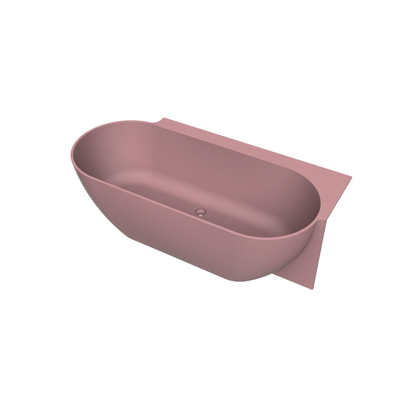 Arcqua Havana Baignoire demi-îlot - 170x80cm - droite - rose mat