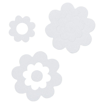 Sealskin Fleur de bain Autocollant antidérapant autocollant Vinyle 7 pièces Blanc