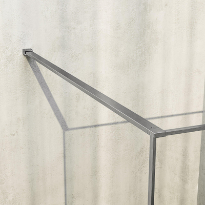 BRAUER Collision Paroi de douche à l’italienne - 90x200 - verre transparent - incl. traitement anticalcaire - inox brossé PVD