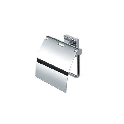 Geesa Nelio Porte-rouleau de papier toilette avec couvercle Chrome