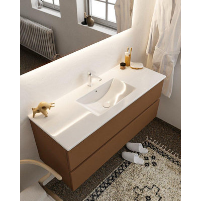 Mondiaz VICA Ensemble de meuble de salle de bain - 120cm - meuble sous-vasque repos - 2 tiroirs - lavabo denia milieu - 1 trou de robinet - version XL 60cm haut