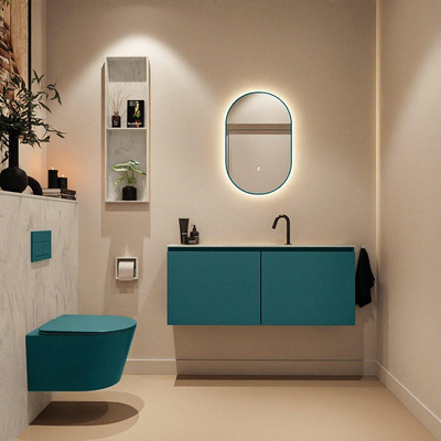 MONDIAZ TURE-DLUX 120cm toiletmeubel Smag. EDEN wastafel Opalo positie midden. Met 1 kraangat.