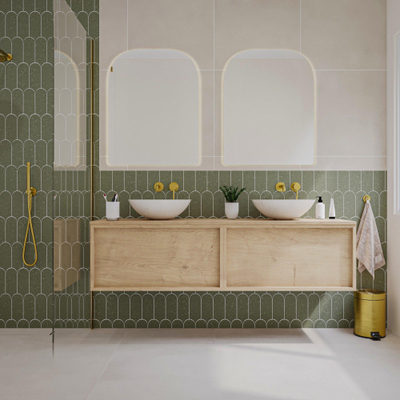 Saniclass Holz Frame Meuble de salle de bains - 160x45x40cm - 2 tiroirs - plan de toilette - Chêne naturel