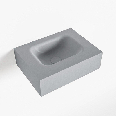 Mondiaz LEX Lave-main - 40x30x12cm - lavabo au centre - sans trou de robinet - Solid Surface - Plata