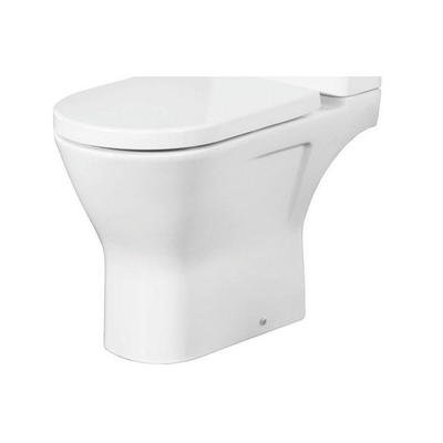 Nemo Spring Ergovita Staand Toilet verhoogd - 66.5x45x36cm - zonder spoelrand - H185cm - zitting en jachtbak - porselein - wit