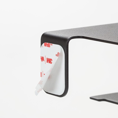 Tiger Colar Toiletrolhouder - met planchet - zelfklevend - zwart