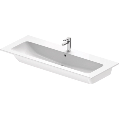 Meuble lavabo Duravit ME par Starck 1 trou de robinet avec trop-plein 123x49cm blanc
