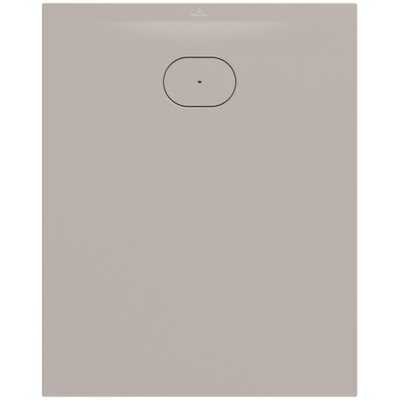 Villeroy & Boch Ecora douchebak - 100x80x3.5cm - afvoer korte zijde - almond (beige)