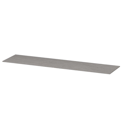 INK Topdeck Wastafelblad - 180x45x1cm - tbv onderkast - zonder uitsparing - Keramiek - Armani Grey mat