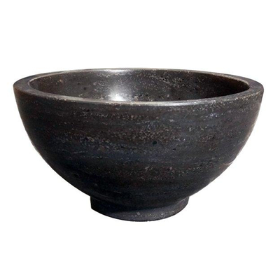 Wiesbaden Raw vasque ronde 20x11 cm en pierre bleue satinée