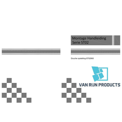 Van Rijn Products ST02 Badwand - 120x150cm - incl glasbehandeling - zwart