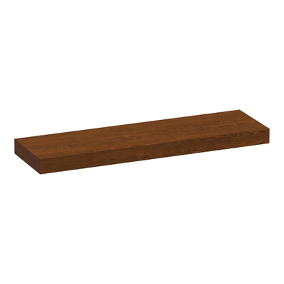 BRAUER Creek plan vasque suspendu - 160x50x10cm - lamelles chêne brun