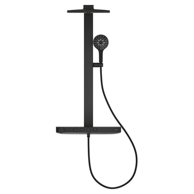 GROHE Rainshower Aqua doucheset - 36cm - rond - hoh 15cm - phantom black (zwart)