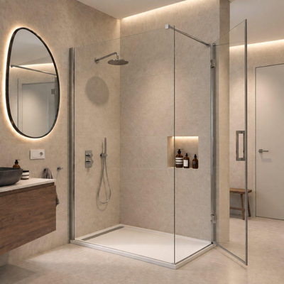 Fortifura Galeria Douchecabine - 70x160x200cm - profiel veiligheidsglas - antikalk - chroom