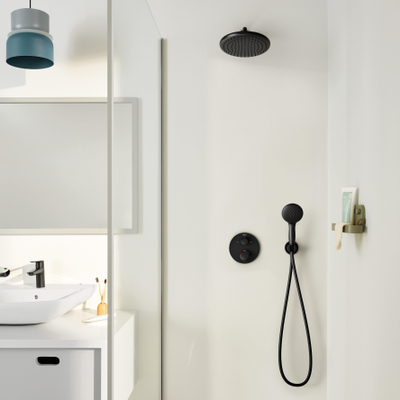 GROHE Precision inbouwdoucheset - 25cm - rond - handdouche 2 standen - mat zwart