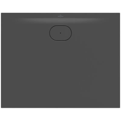 Villeroy & Boch Ecora douchebak - 100x80x3.5cm - afvoer lange zijde - anthracite (antraciet)