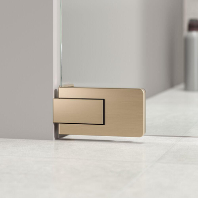 Sealskin Pure Nisdeur - 100x200cm - helder glas - 8mm - antikalklaag - goud geborsteld