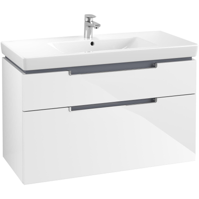 Villeroy & Boch Subway 2.0 wastafelonderkast - 98.7x59x44.9cm - wit