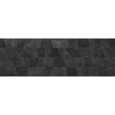 Douglas & jones sense decor strip 20x120cm 9.5mm frost proof rectified noir matt