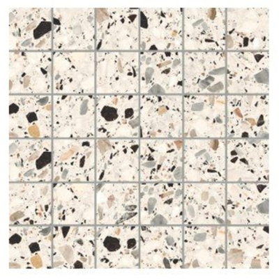 EnergieKer Medley - Carrelage Terrazzo et mural - 30x30cm - Crème mat