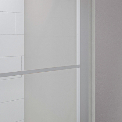 Saniclass Colorem inloopdouche/zijwand - 90x200cm - 8mm - helder nano coating glas - frame - geborsteld rvs