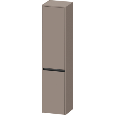 Duravit Ketho.2 Hoge kast - met 2 deuren - 40x176x36cm links - met tip onbasalt - mat basalt (antraciet)