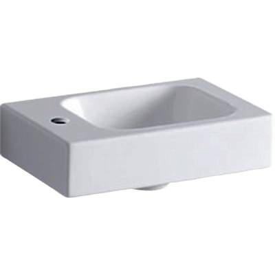 Geberit ICon fontein - 38x28x13.5cm - 1 wasbak - 1 kraangat Links - zonder overloopgat - keramiek - glans wit