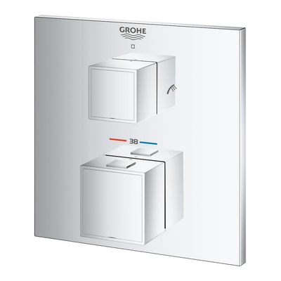 GROHE Grohtherm cube Kit de garniture pour mitigeur thermostatique encastré avec inverseur pour douche et baignoire chrome