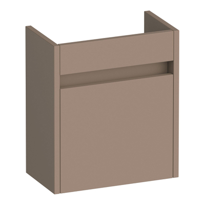 BRAUER Adore fonteinonderkast - 40x45x22cm - met 1 deur greeploos linksdraaiend mat mokka