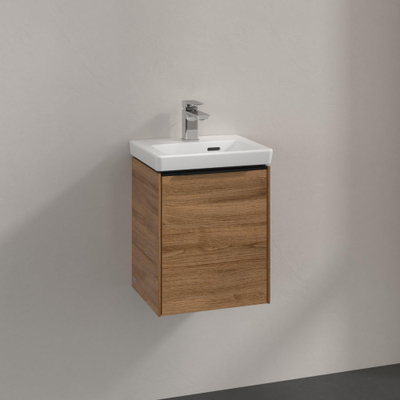 Villeroy & Boch Subway 3.0 Wastafelonderkast - 1 deur - 351x429x309mm - Oak Kansas (mat hout)