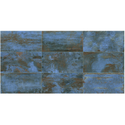 Terravito Copuro wand- en vloertegel - 60x120cm - 9mm - Rechthoek - gerectificeerd - Blauw mat