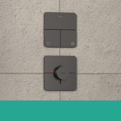 Hansgrohe Showerselect Mitigeur thermostatique encastré chrome noir brossé