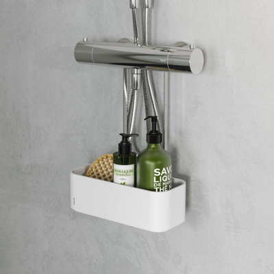 Tiger 2 Store Etagère de douche 25x12x34cm pour robinet de douche Blanc