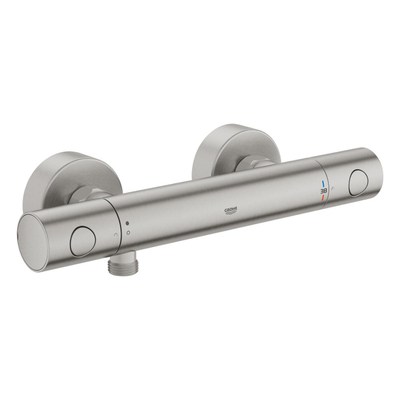GROHE Grohtherm 800 Cosmopolitan douchethermostaat - 15cm - met koppelingen - supersteel (rvs)